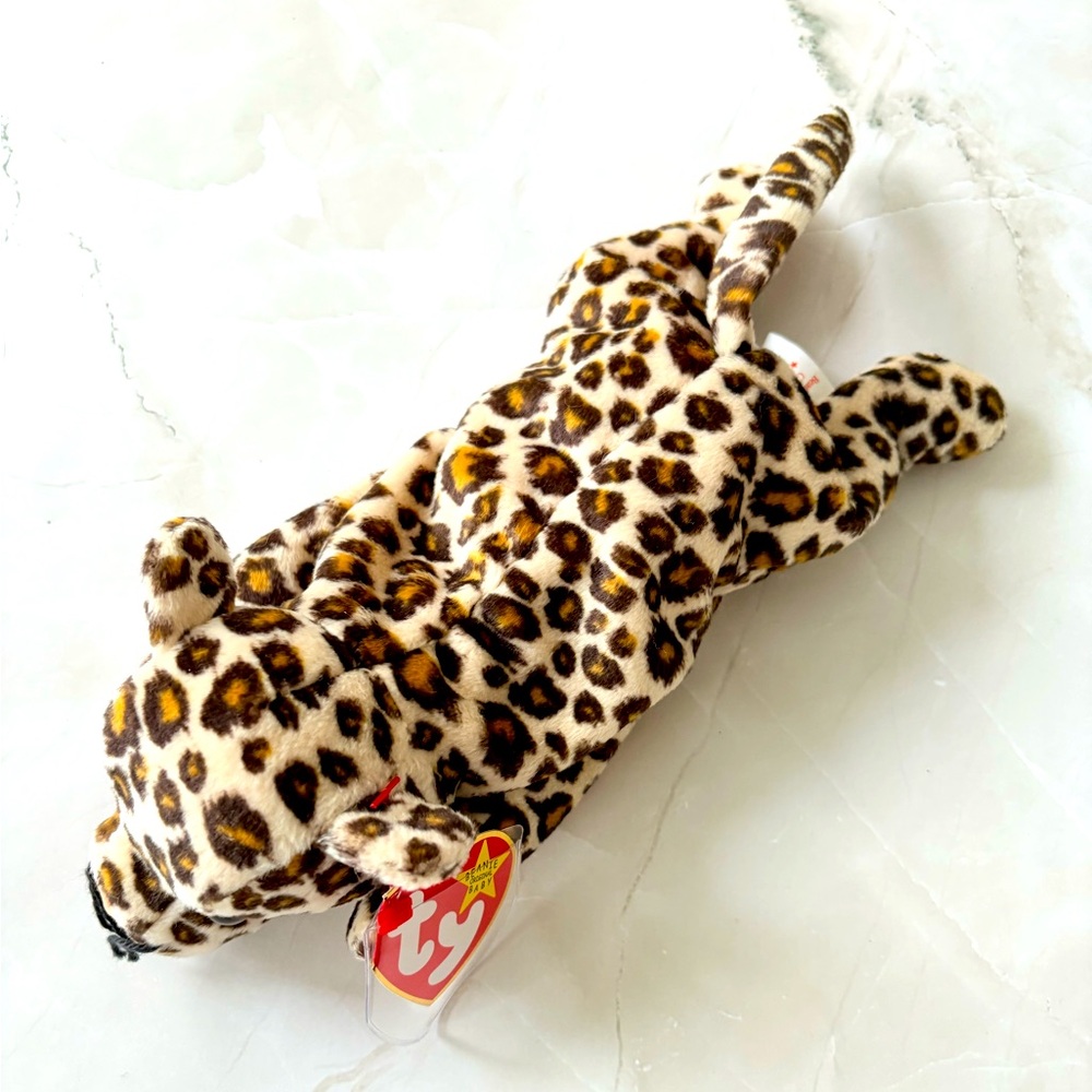 Vintage Ty Beanie Baby Freckles the Leopard 1996 PE Pellets Collectible